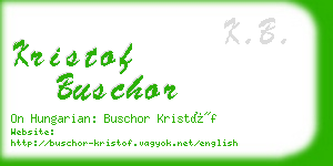 kristof buschor business card